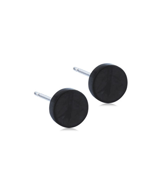 Titanörhängen Puck 8mm svart