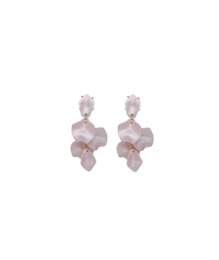 Plastörhänge Leaf Pearl Light Pink