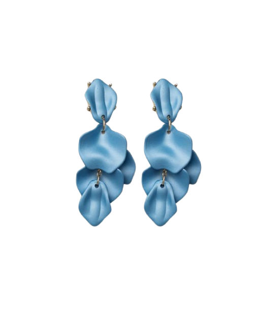 Plastörhänge Leaf Matt Denim Blue