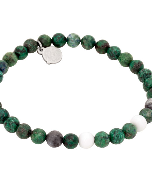 Stålarmband Bento Beads grön
