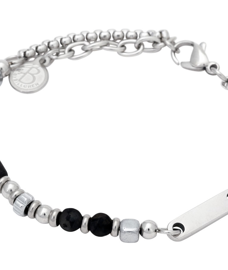 Stålarmband Samir onyx