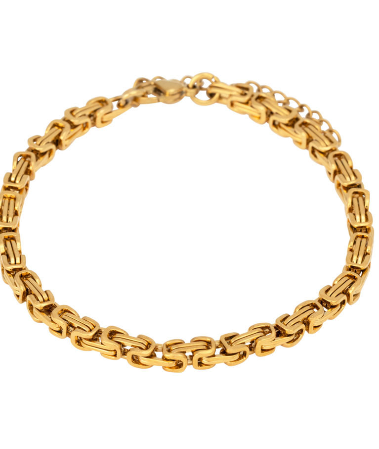 Stålarmband guld