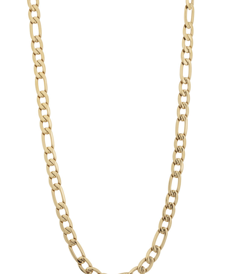 Stålhalsband Pansar gles gold