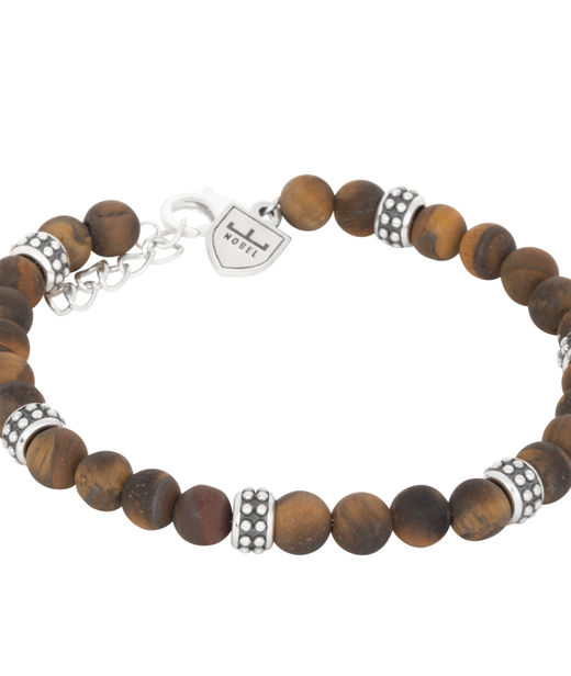 Silverarmband Beads Tiger eye