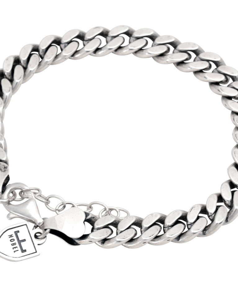 Silverarmband Pansar 8mm