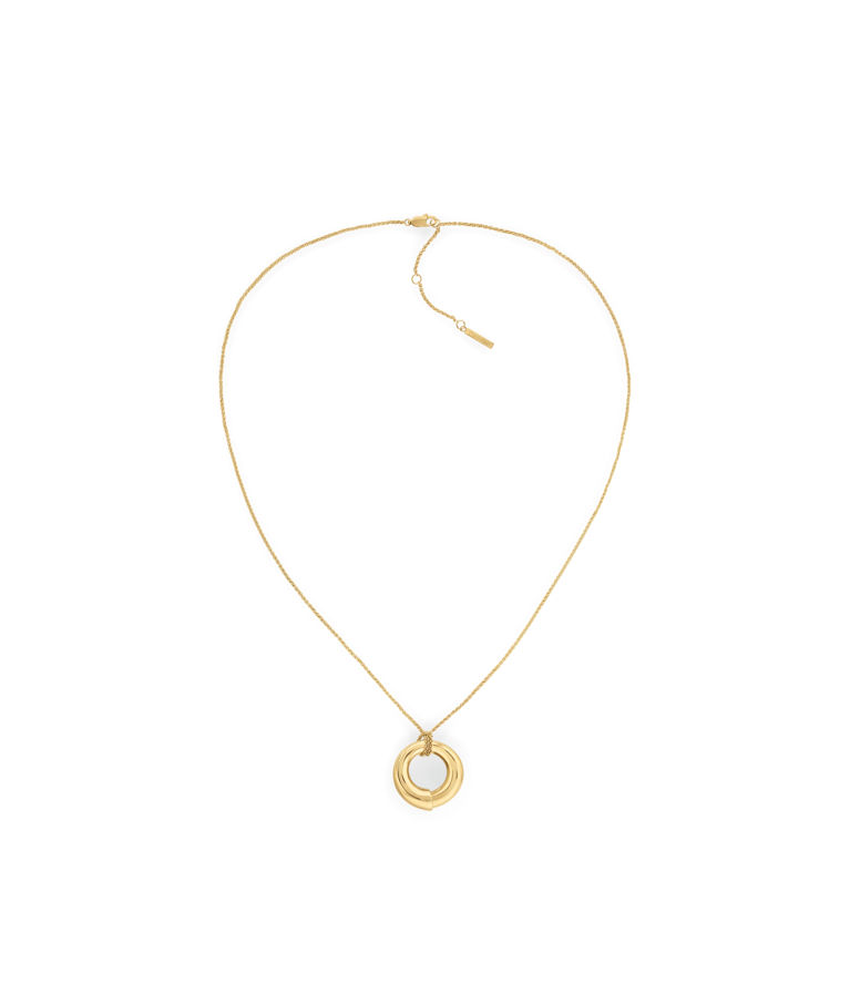 Stålhalsband Spiral gold