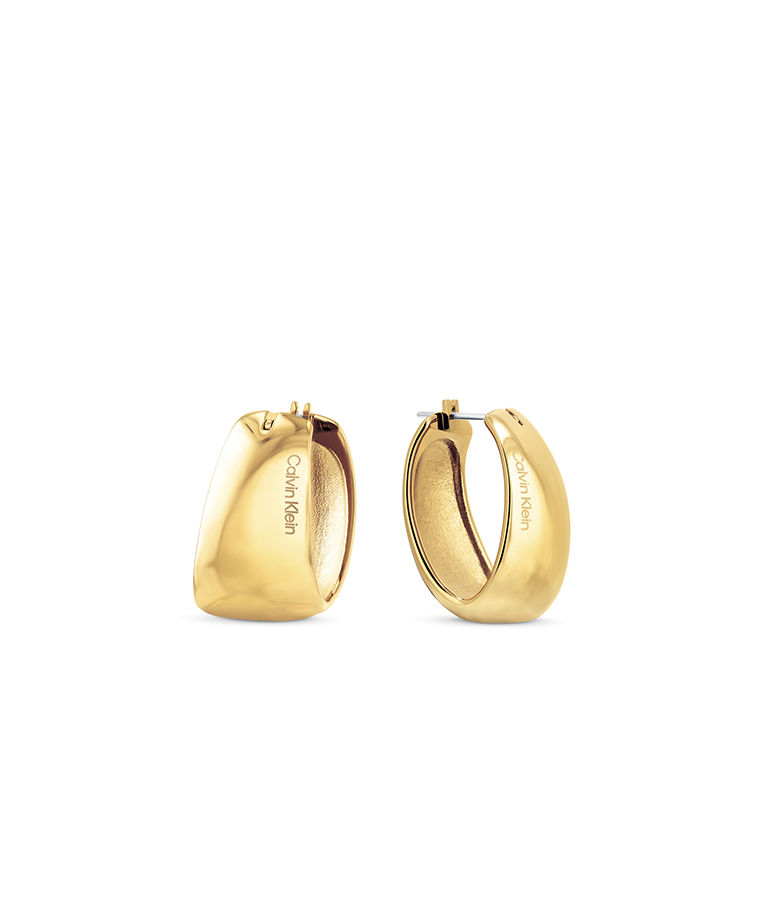 Stålörhänge Modern Purity Gold