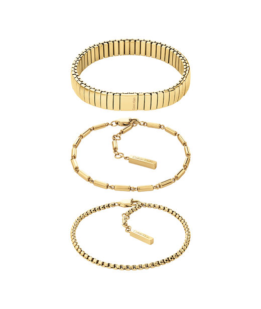 Stålarmband Stacked Gold