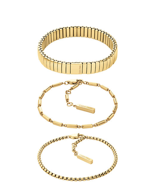 Stålarmband Stacked Gold