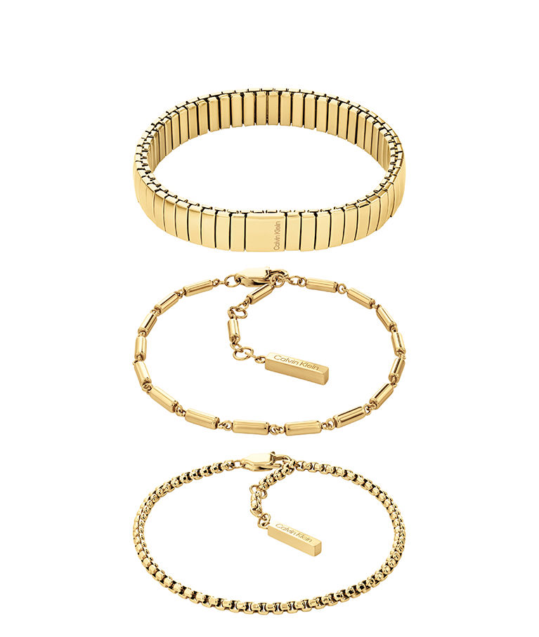 Stålarmband Stacked Gold