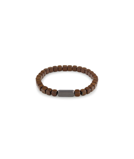 Stålarmband Modern Square brown