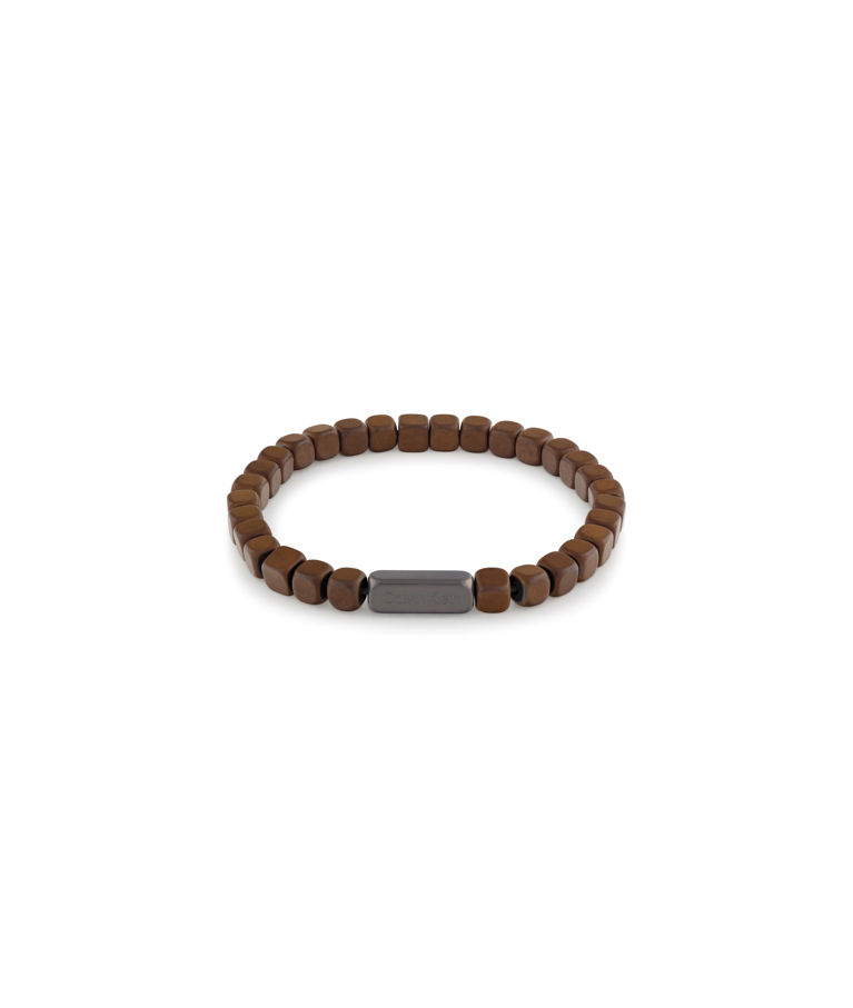Stålarmband Modern Square brown
