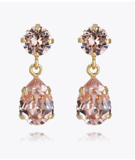 Mässingörhänge Mini Drop Vintage Rose gold