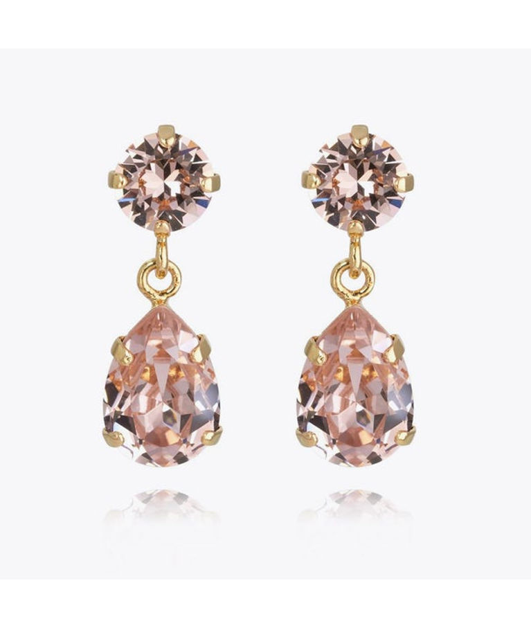 Mässingörhänge Mini Drop Vintage Rose gold