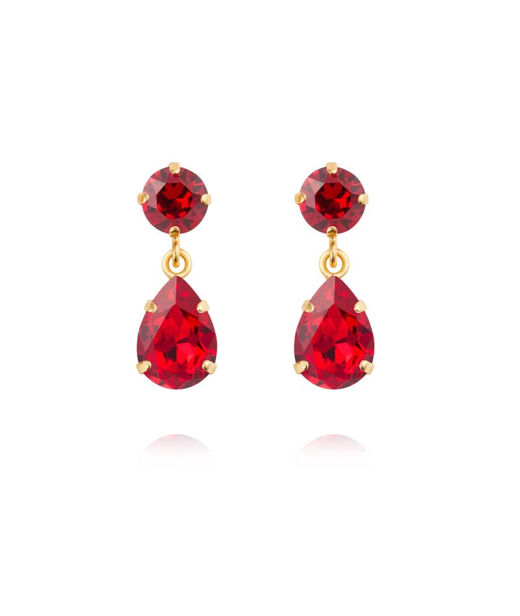 Mässingörhänge Mini Drop Scarlet gold