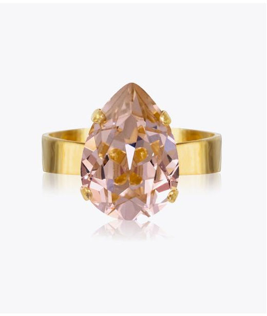 Mässingring Mini Drop Vintage Rose gold