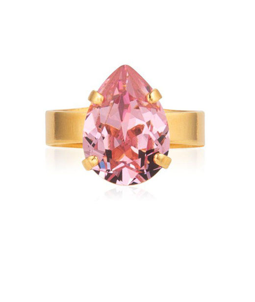 Mässingring Mini Drop Light Rose gold