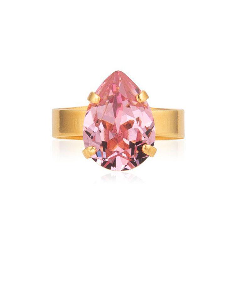 Mässingring Mini Drop Light Rose gold