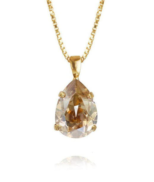 Mässinghalsband Mini Drop Golden Shadow gold