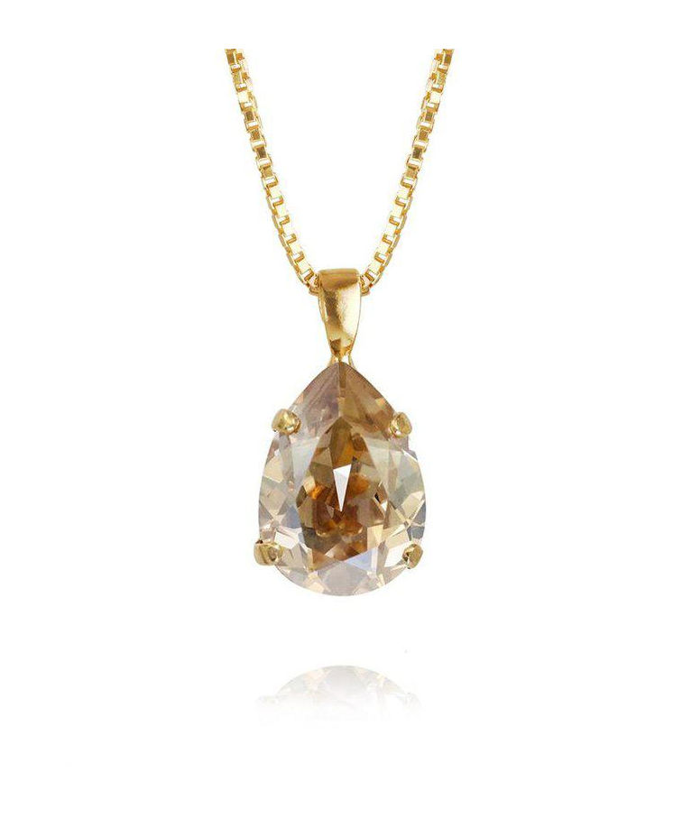 Mässinghalsband Mini Drop Golden Shadow gold