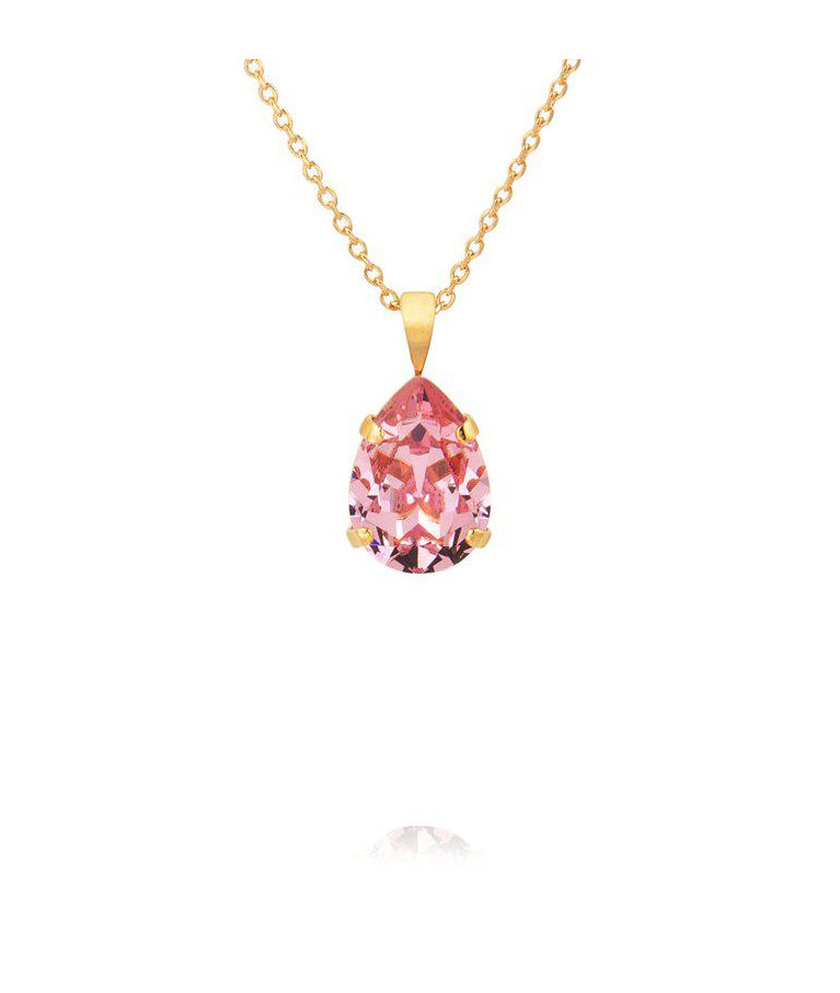 Mässinghalsband Mini Drop Light Rose gold