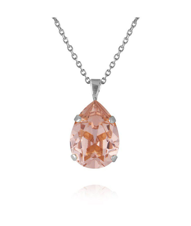 Mässingshalsband Mini Drop Vintage Rose rhodium