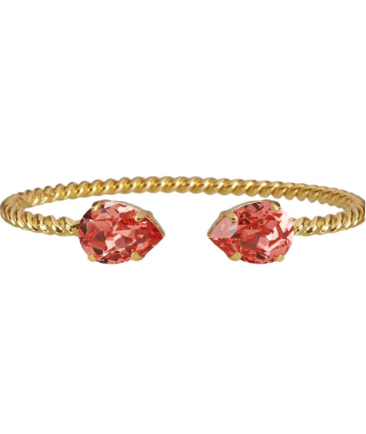 Mässingarmband Mini Drop Rose Peach Gold