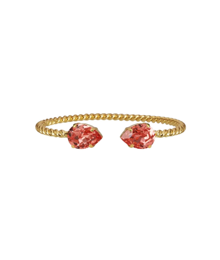 Mässingarmband Mini Drop Rose Peach Gold