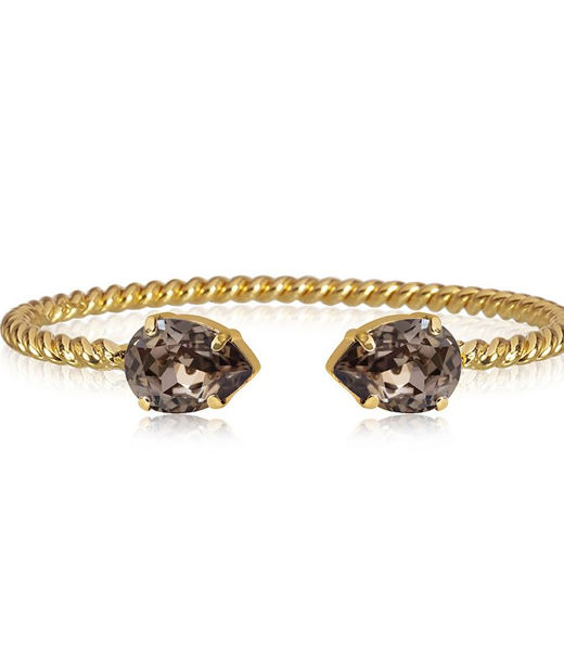 Mässingarmband Mini Drop Greige gold