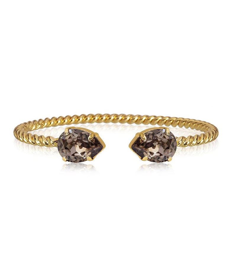 Mässingarmband Mini Drop Greige gold