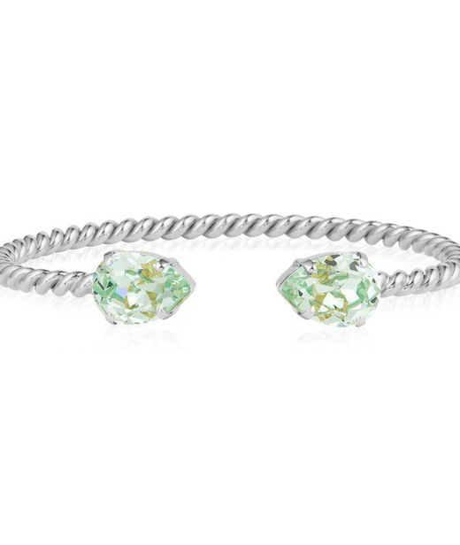 Mässingarmband Mini Drop Chrysolite rhodium
