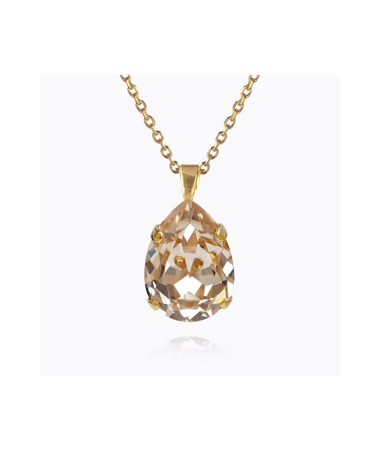 Mässinghalsband Classic Drop Silk gold