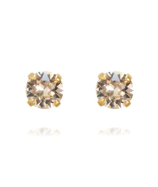 Mässingörhänge Classic Studs Silk gold