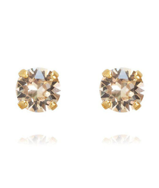 Mässingörhänge Classic Studs Silk gold
