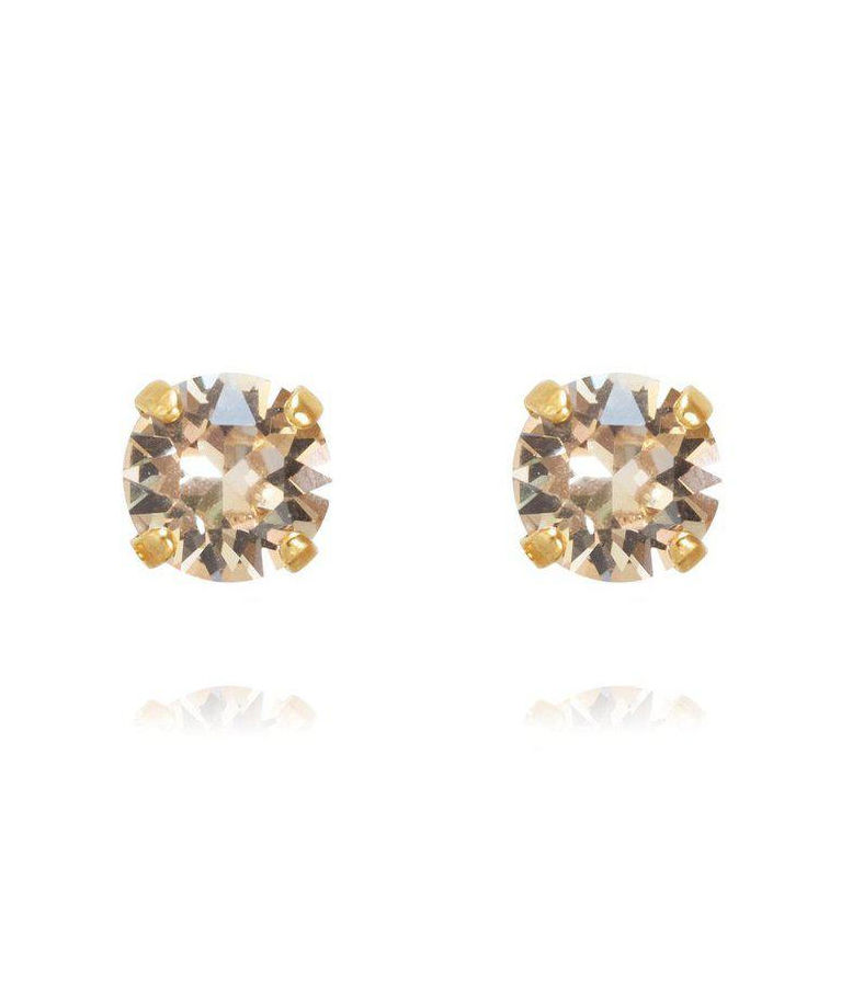Mässingörhänge Classic Studs Silk gold