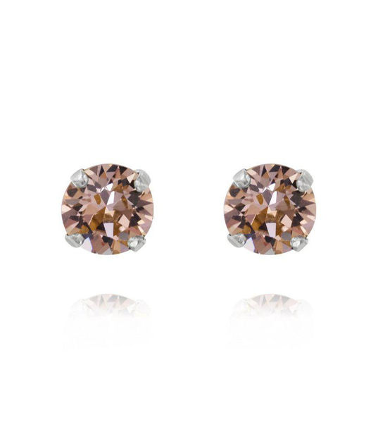 Mässingörhänge Classic Studs Vintage Rose rhodium