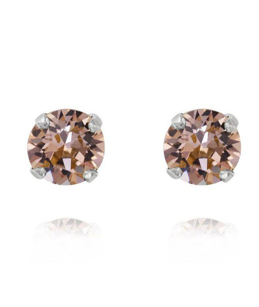 Mässingörhänge Classic Studs Vintage Rose rhodium