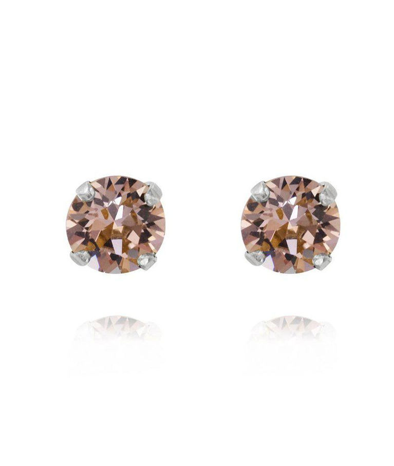 Mässingörhänge Classic Studs Vintage Rose rhodium