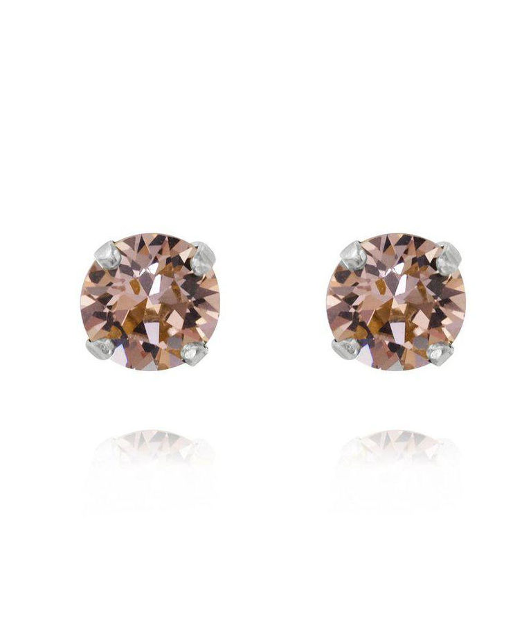 Mässingörhänge Classic Studs Vintage Rose rhodium