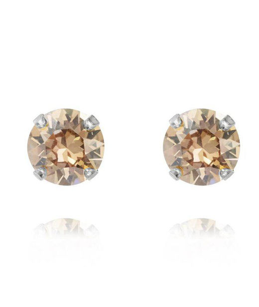 Mässingörhänge Classic Stud Golden Shadow rhodium
