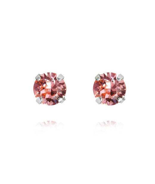 Mässingörhänge Classic Studs Light Rose rhodium