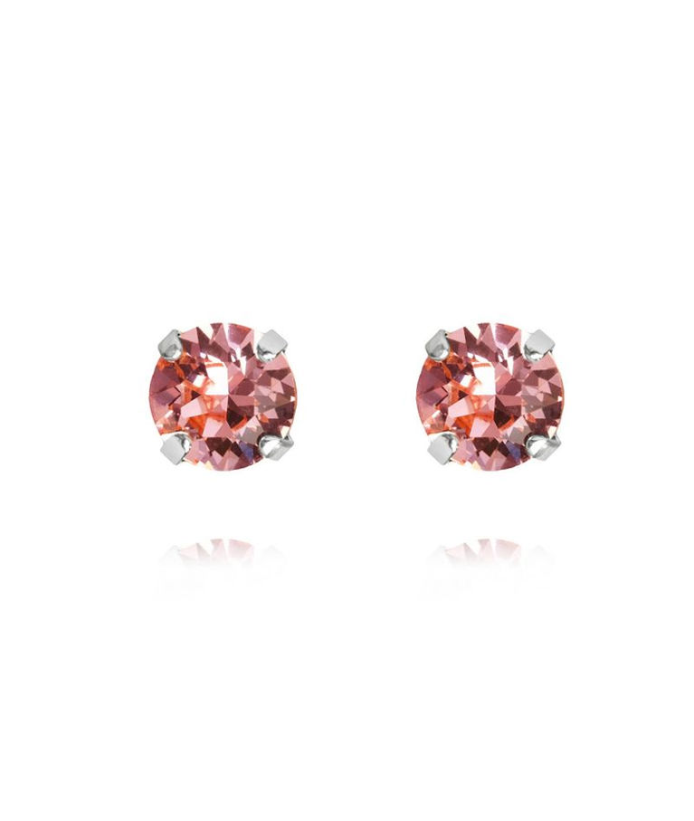 Mässingörhänge Classic Studs Light Rose rhodium