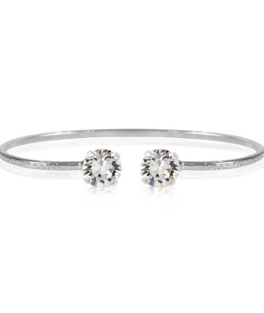 Mässingarmband Classic Petite Crystal rhodium