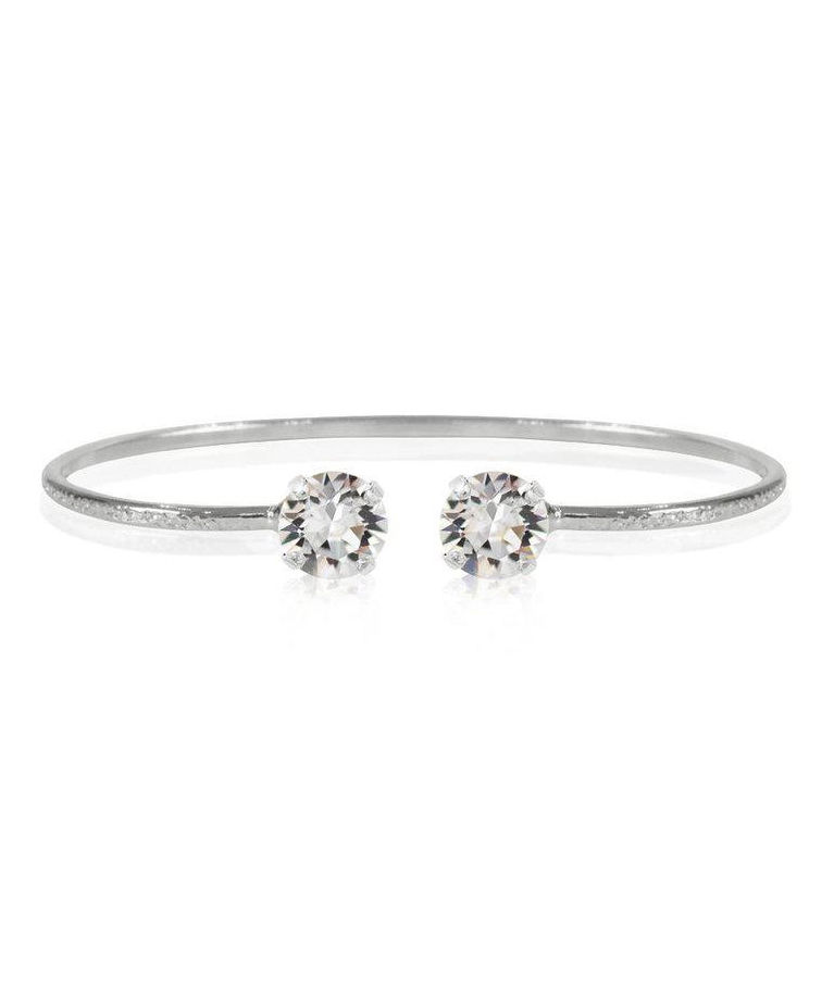 Mässingarmband Classic Petite Crystal rhodium