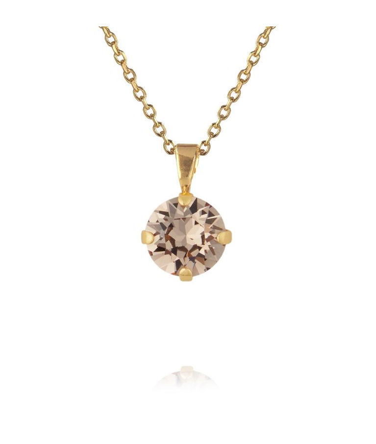 Mässinghalsband Classic Petite Greige gold