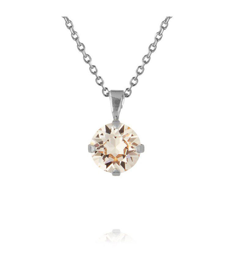 Mässinghalsband Classic Petite Silk rhodium