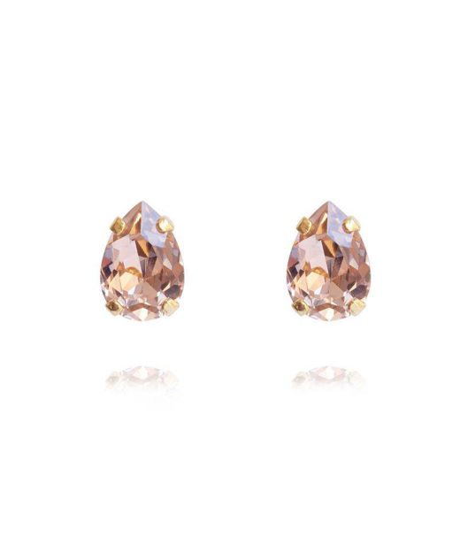 Mässingörhänge Petite Drop Stud Vintage Rose gold