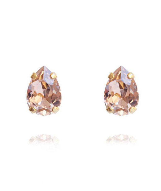 Mässingörhänge Petite Drop Stud Vintage Rose gold