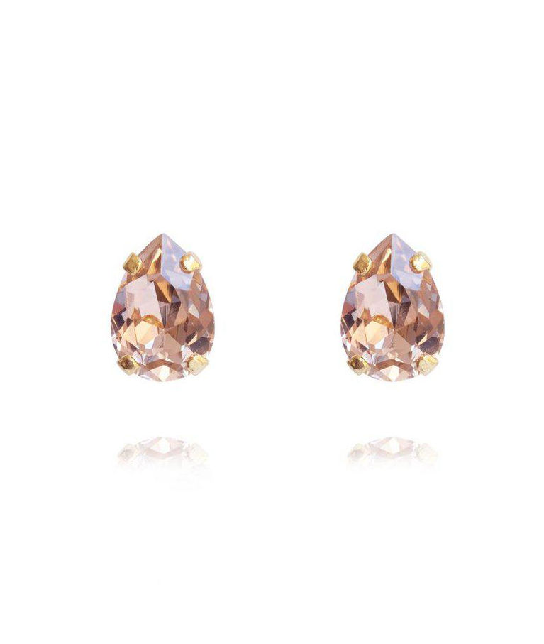 Mässingörhänge Petite Drop Stud Vintage Rose gold