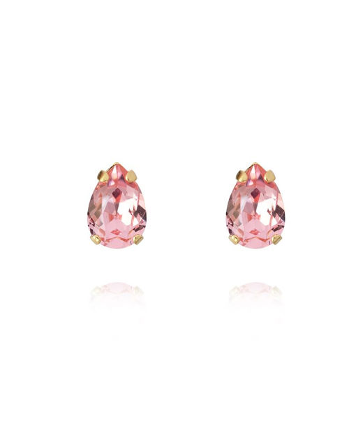 Mässingsörhänge Petite Drop Stud Light Rose Gold